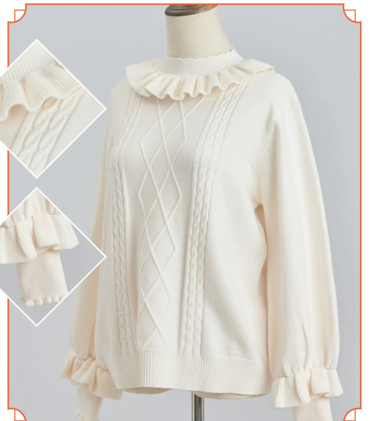 Forest Fluorescent Carps - Sweet Lolita Sweater Autumn and Winter Lolita Inner Wear