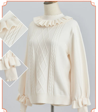 Forest Fluorescent Carps - Sweet Lolita Sweater Autumn and Winter Lolita Inner Wear