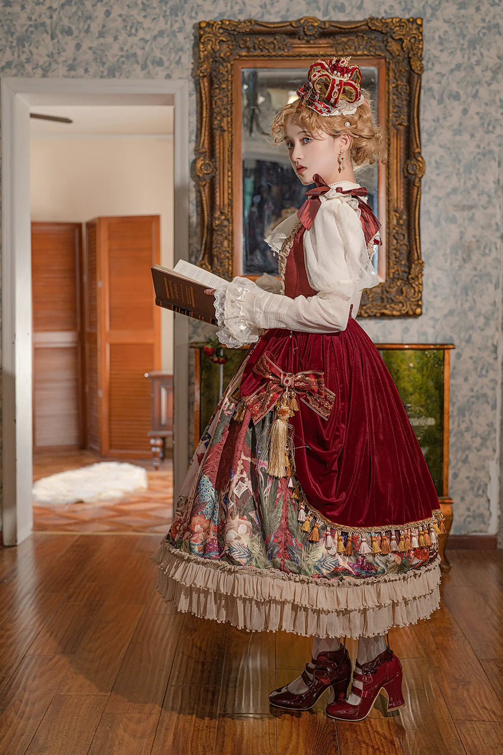 Miss Point - Kaleidoscope - Classical Lolita Shirt Dot Gauze Detachable Puff Sleeve Blouse Customized