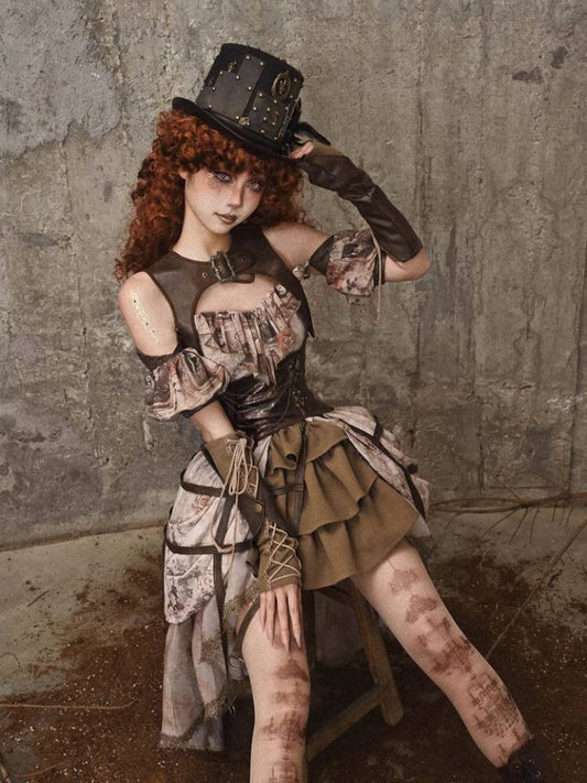 Pleated tail skirt【s0000008167】