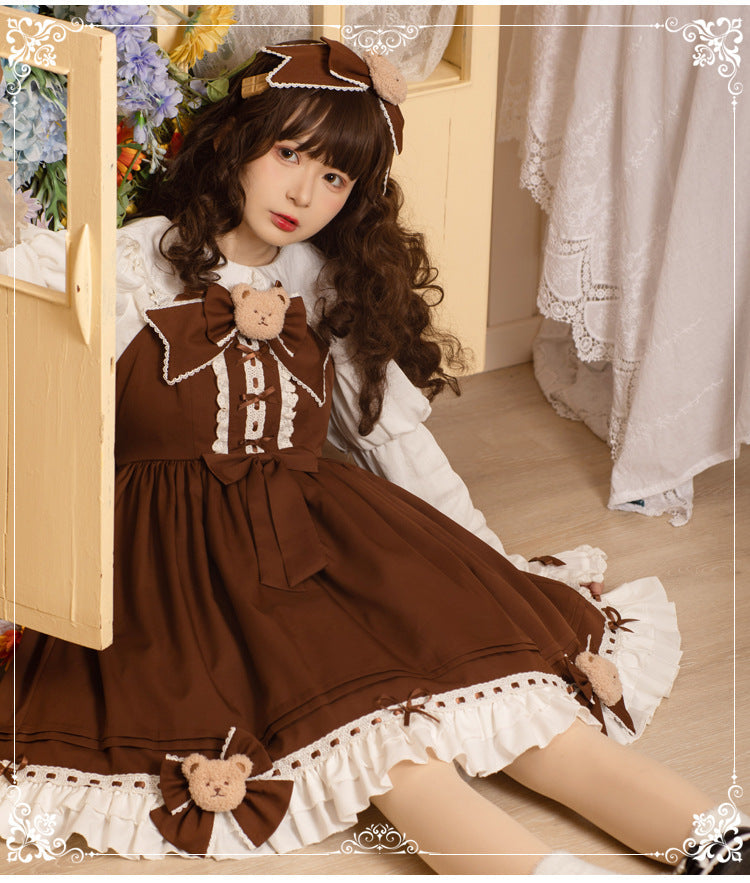 Eieyomi - Mousse Bear Kawaii Princess Jumper Dress