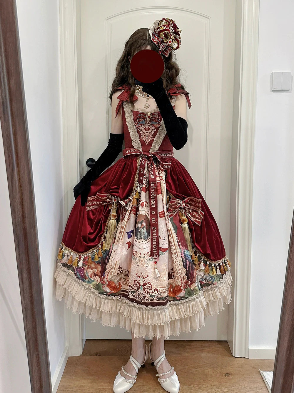 Miss Point - Kaleidoscope - Retro Lolita Dress Oil Painting Print JSK Dress Customized