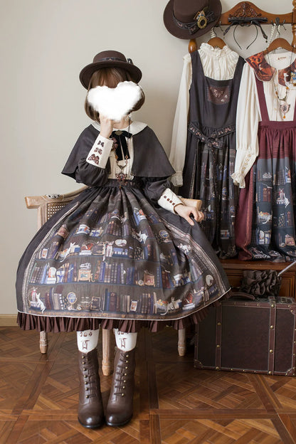 Miss Point - German Bookshelf - Classic Lolita OP Dress & Detachble Cape