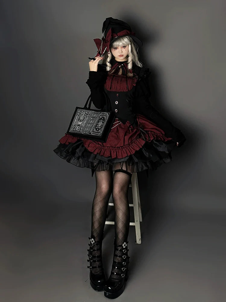 Alice Girl - Lolita Potion - Gothic Lolita Handbag Embroidered Lolita Black Bag