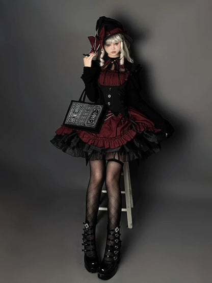 Alice Girl - Lolita Potion - Gothic Lolita Handbag Embroidered Lolita Black Bag