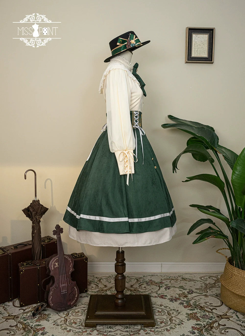 Miss Point - Golden Movement - Elegant Lolita Fishbone Skirt Customized