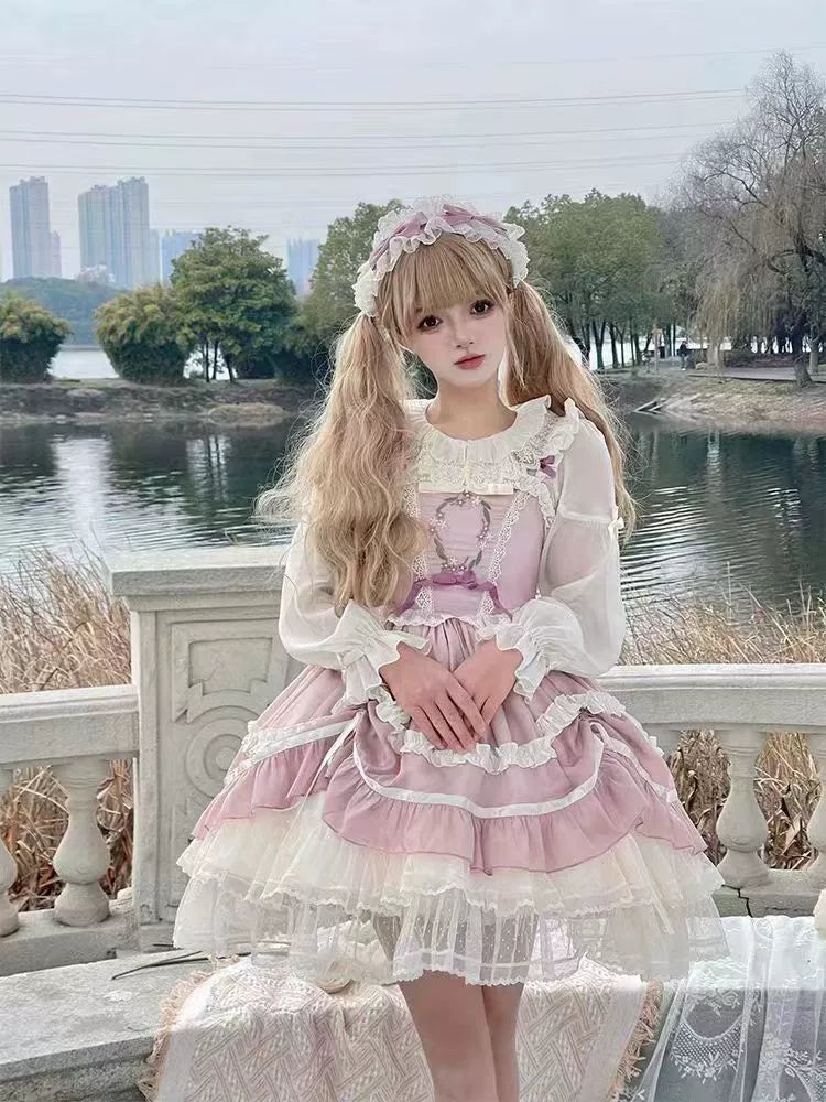 Teddy Bear - Sheer Lolita Cardigan Long Sleeve Lolita Cape Rabbit Ear