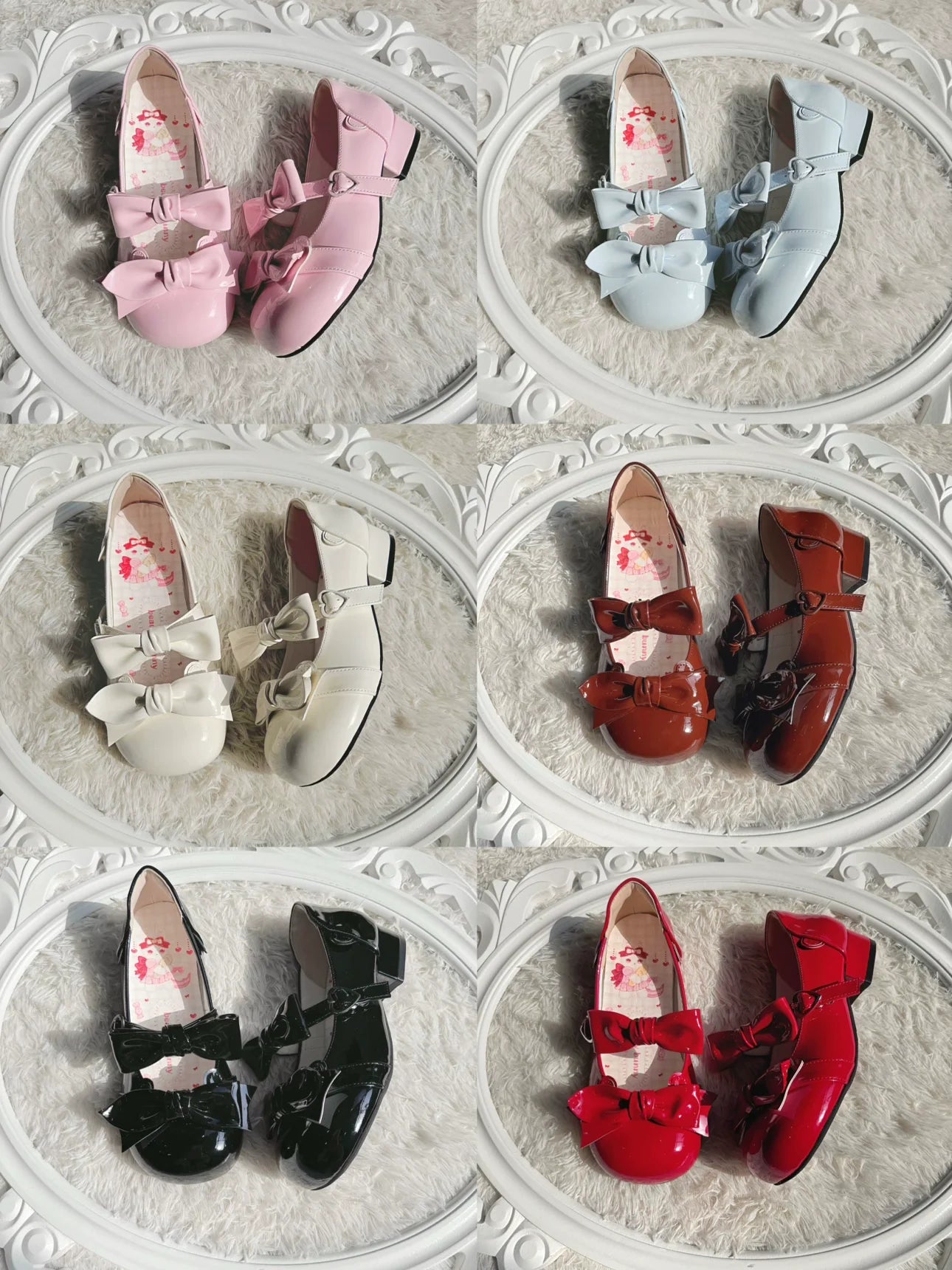 Beauty Bunny - Kawaii Lolita Shoes Low Heels Round Toe PU Shoes
