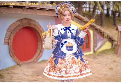 Chemical Romance - Freshly Baked Bread - Sweet Lolita OP Dress Long Sleeve Dress