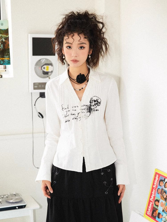 Printed long sleeve shirt【s0000010357】