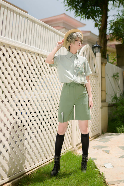Princess Chronicles - Limited Flowering Time - Ouji Lolita Green Prince Shorts