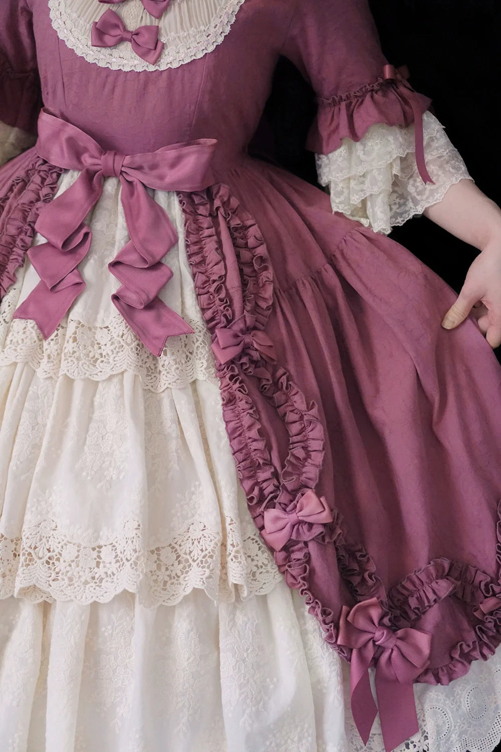 Miss Point - Lilyka Garden - Classic Lolita OP Dress Set Elegant Floral Wall Princess Sleeve