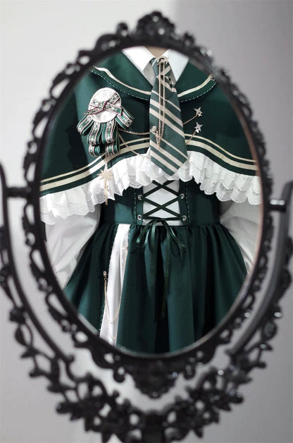 Letters from Unknown Star - Time Traveler - Winter Lolita Strap Skirt Long Sleeve Shirt