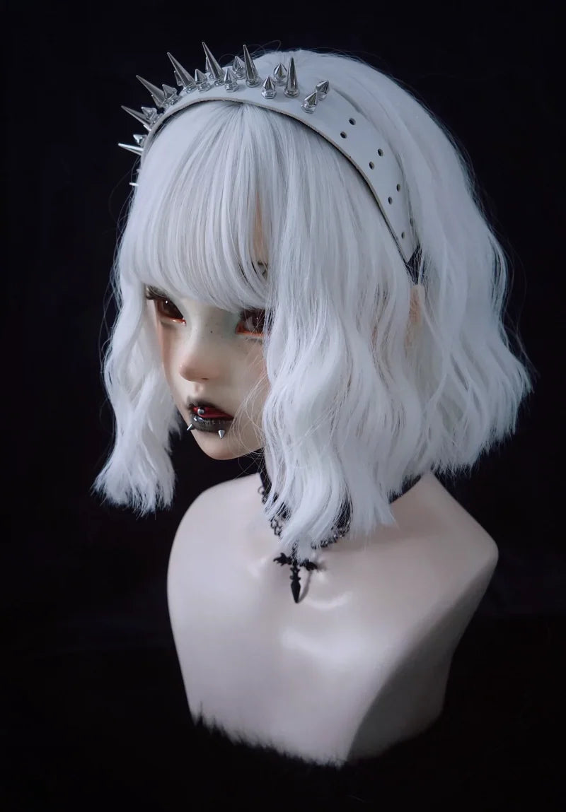 Strange Sugar - Gothic Lolita KC Faux Leather Punk Lolita Hair Accessories