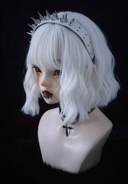 Strange Sugar - Gothic Lolita KC Faux Leather Punk Lolita Hair Accessories