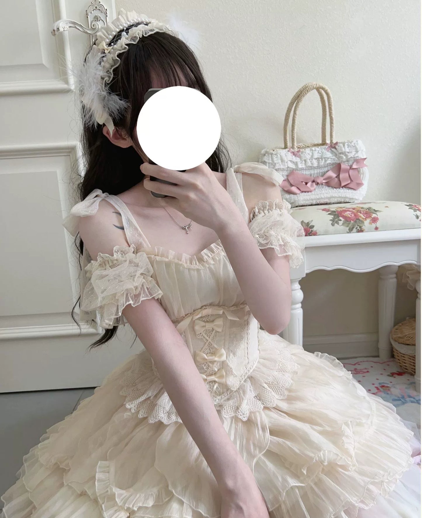 Original Design - Heart Flutter Love - Sweet Lolita Accessoriy Set and Inner Wear Multicolors