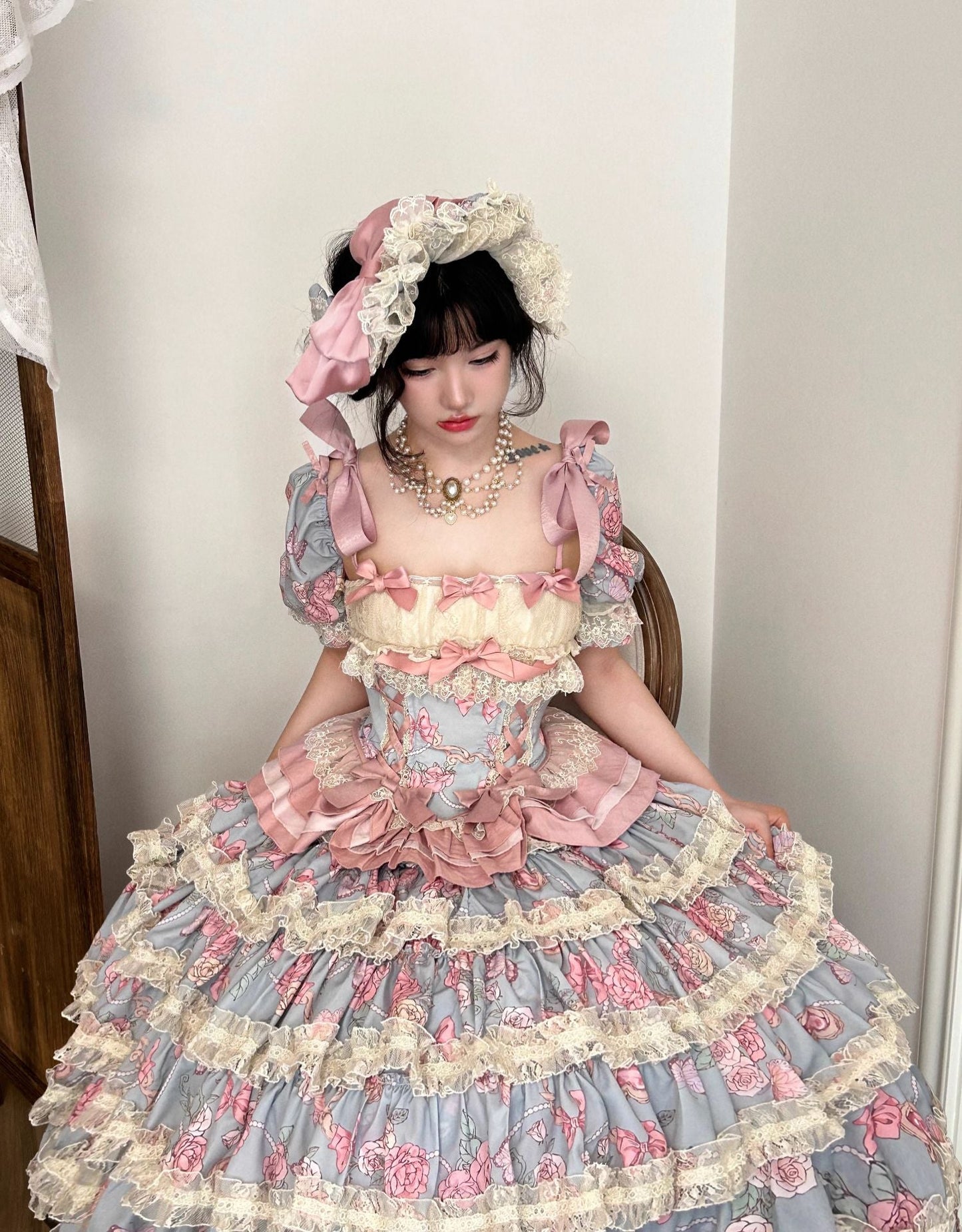 Sweet Wood - Jewel Rose - Plus Size Sweet Lolita Skirt Set in Separate Pieces