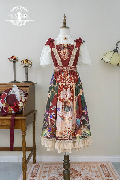 Miss Point - Kaleidoscope - Retro Lolita Dress Oil Painting Print JSK Dress Customized