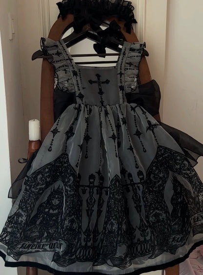 Sugar Girl - Cross Witch - Gothic Lolita Jumper Dress Suspender Dress