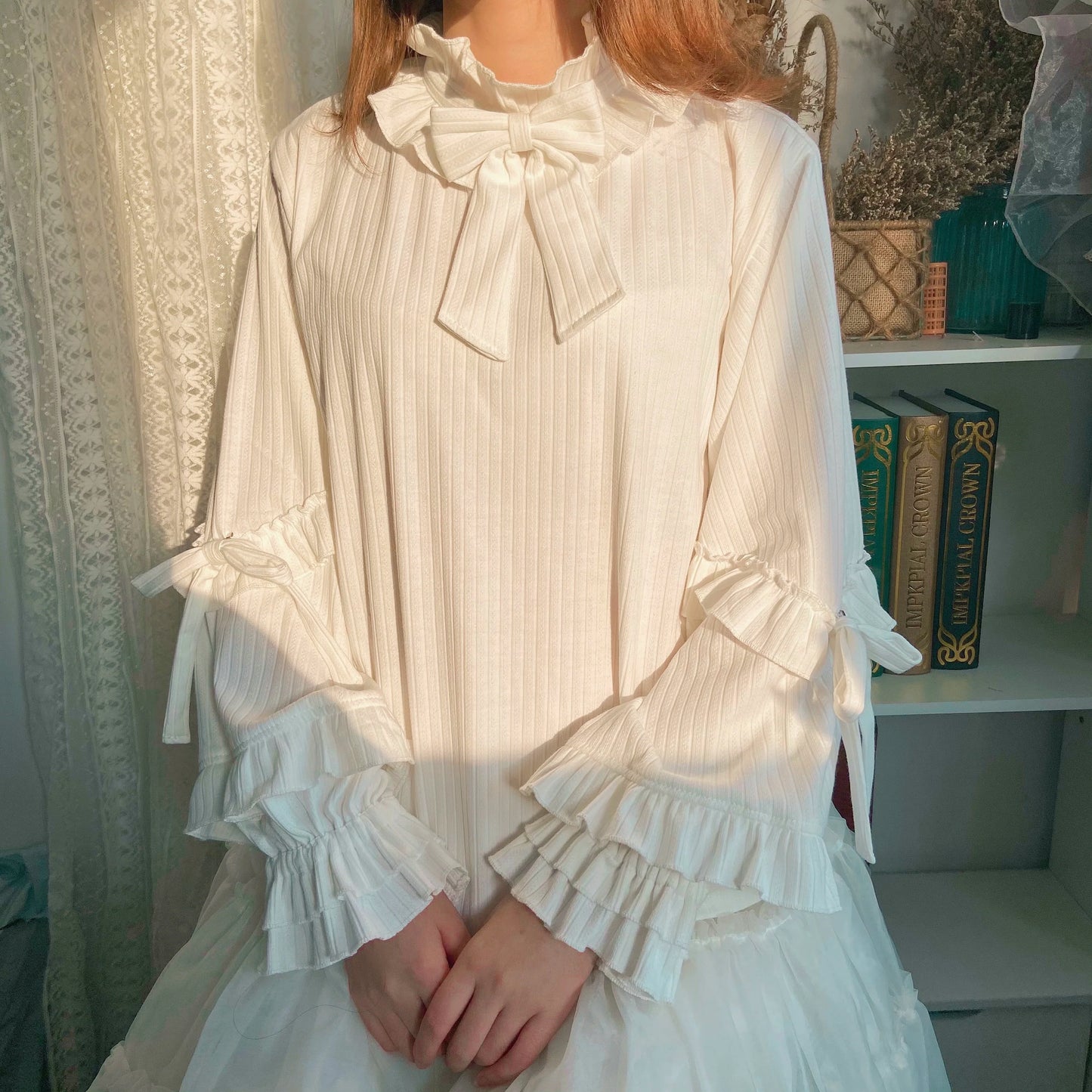 MIST - First Snow - Sweet Lolita Sweater Winter Puff Sleeve Knitting Innerwear