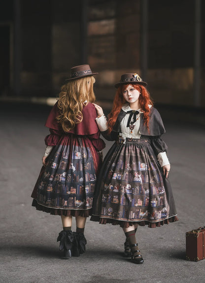 Miss Point - German Bookshelf - Classic Lolita OP Dress & Detachble Cape