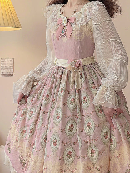 Miss Point - Retro Lolita Lace Long Sleeve Blouse