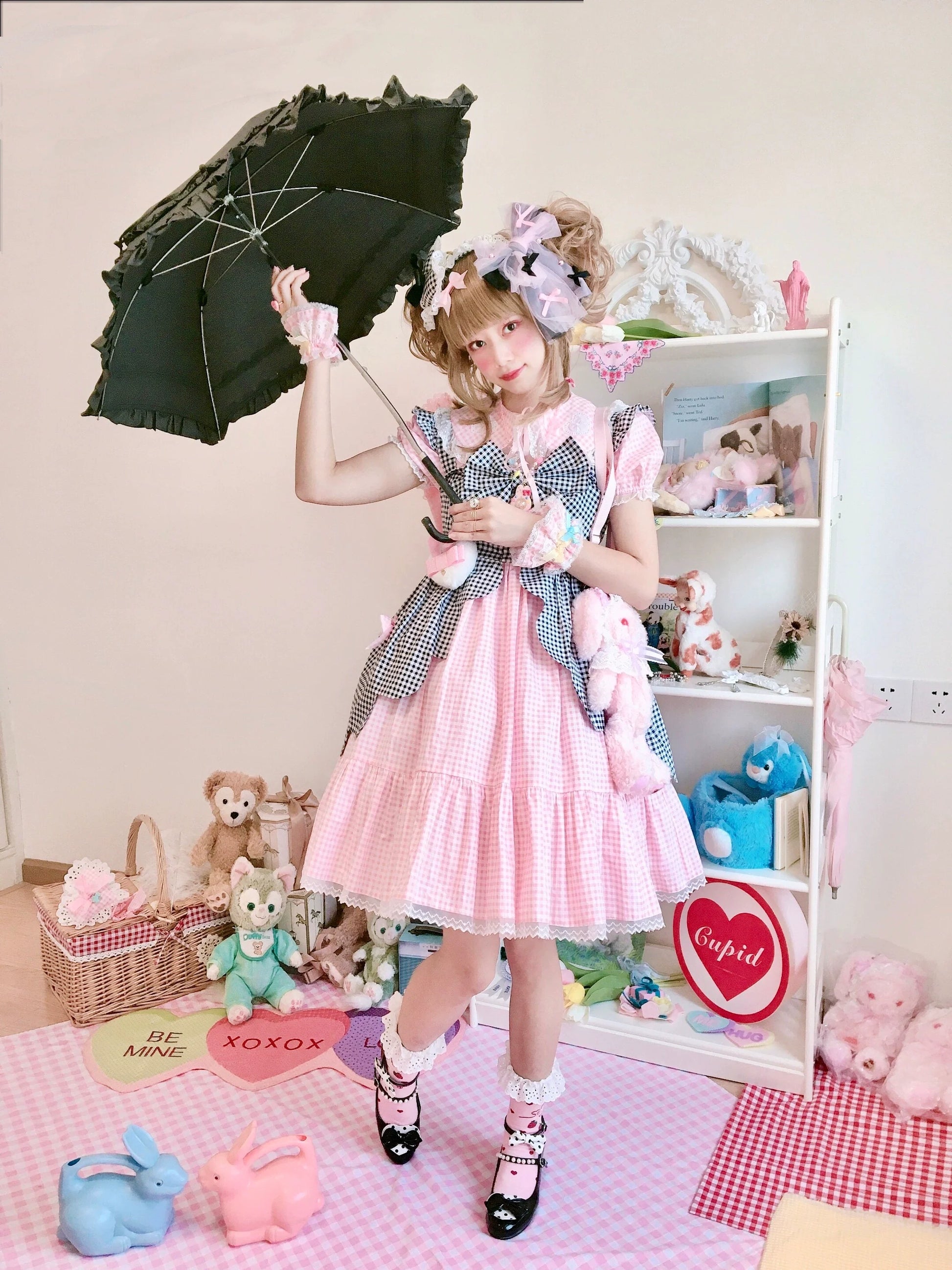 Fluff Mollie - Bean Breakfast - Sweet Lolita Overskirt Daily Daily Petaled Skirt