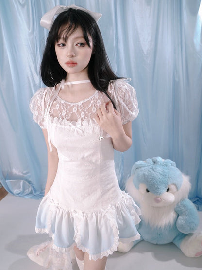 See-through puff sleeve top【s0000002176】