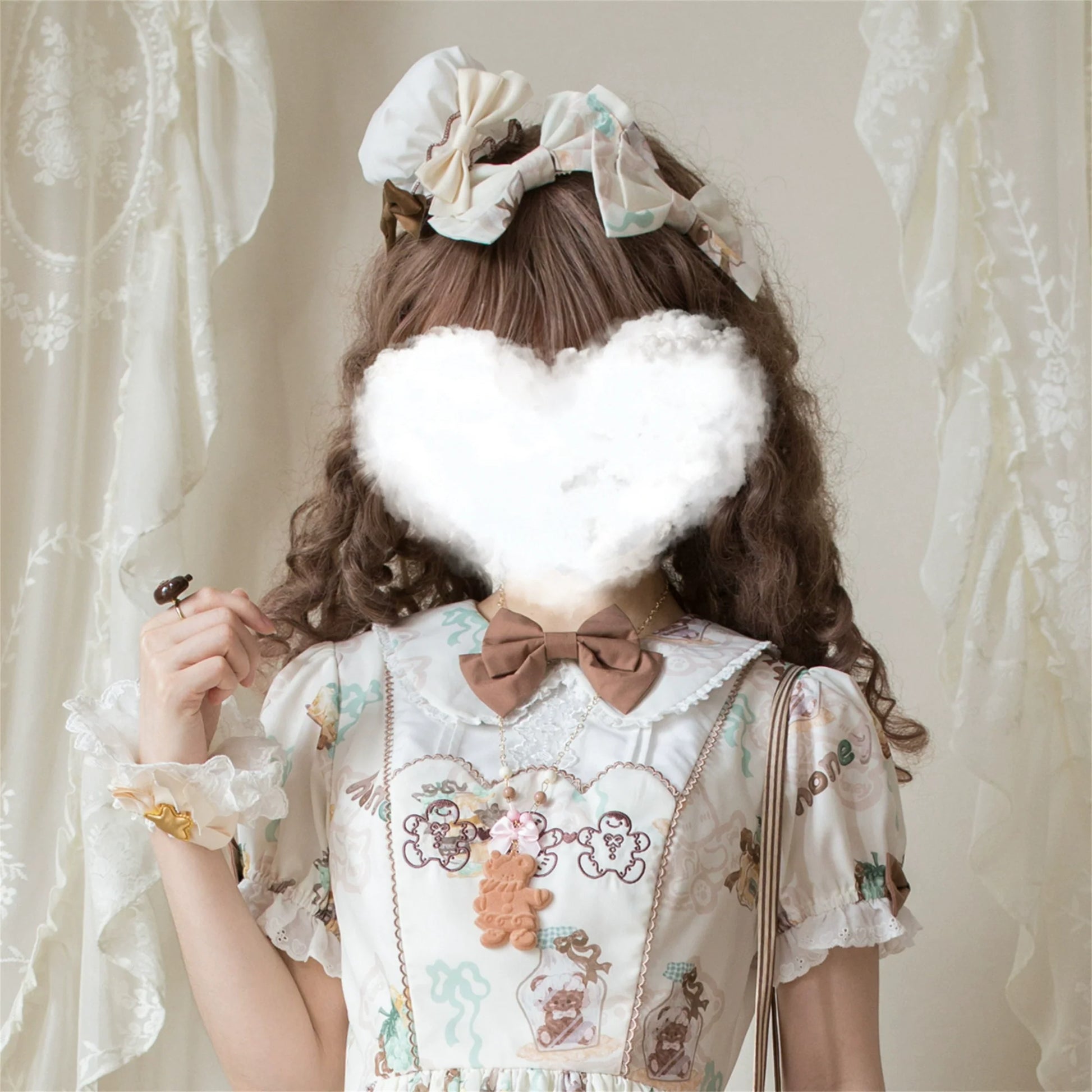 Babyblue - Bear Honey - Sweet Lolita Accessory Gingerbread Man Design