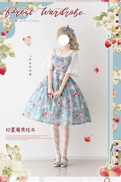 Forest Wardrobe - Summer Berry Picture Book - Elegant Lolita Thin Cardigan Ruffled Sleeve Innerwear Solid Color