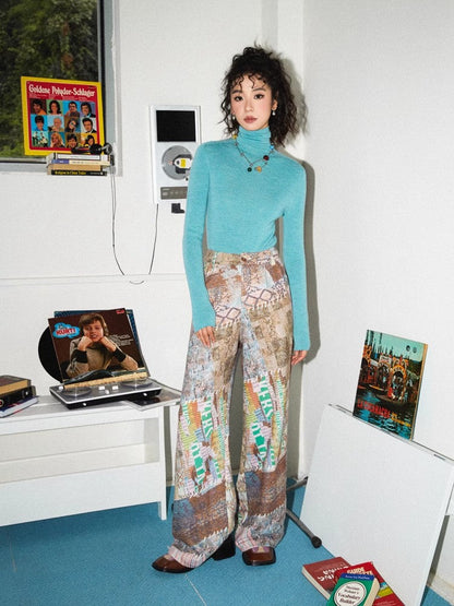 Turtleneck wool knit【s0000010369】