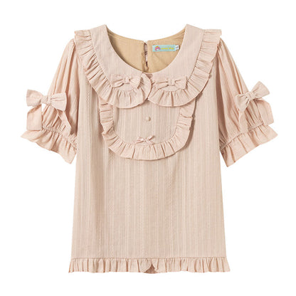 Niu Niu - Rainbow Cake - Plus Size Lolita Blouse Doll Collar Summer Shirt