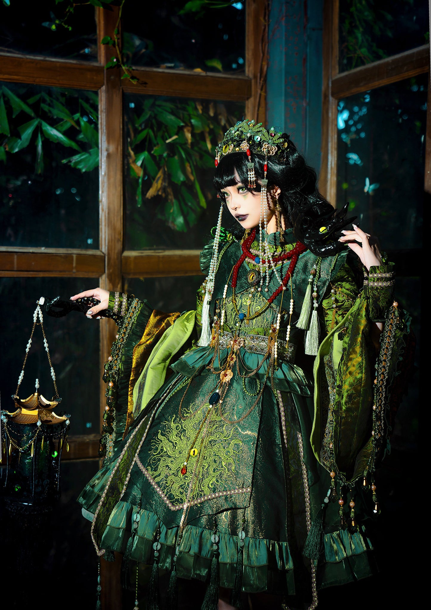 Your Highness - Baimu Ji - Gothic Lolita Dress Chinese Style OP with Terror Element