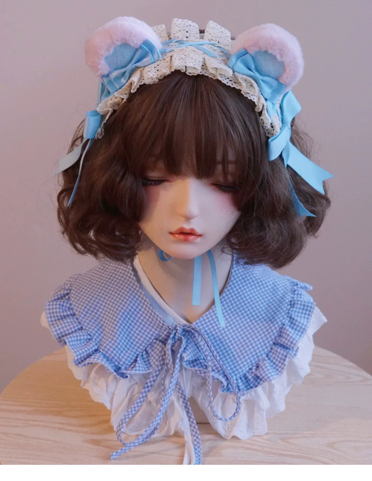 Besozealous - Handmade Lolita KC Animal Ear Coffee Hairband