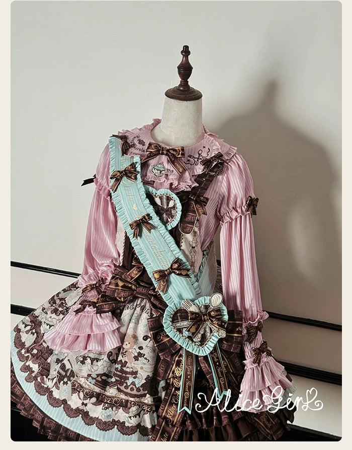 Alice Girl - Bear Chocolate Bar - Kawaii Lolita Headdress Set
