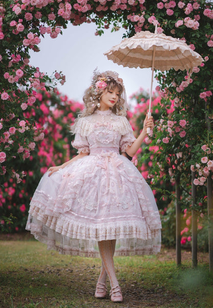 Garden Cat - Sunset Realm Lolita Bride Gorgeous OP FS