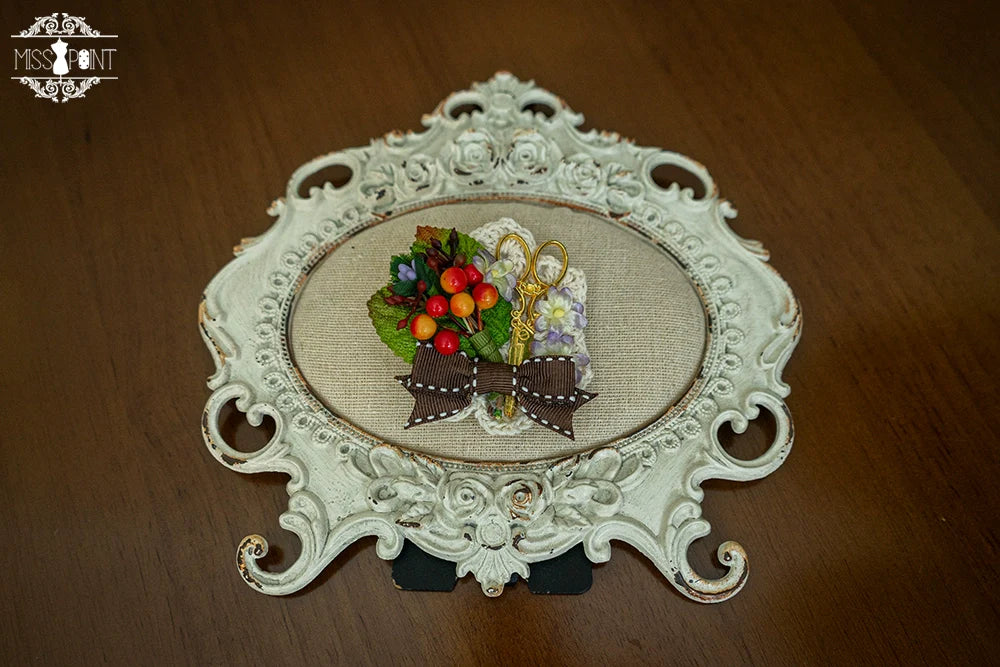 Miss Point - Forest Lolita Small Straw Hat Clip KC Accessory