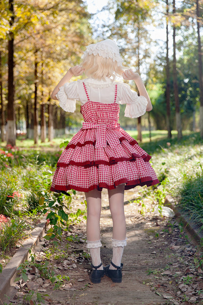 Infanta - Cloth Cat - Kawaii Lolita JSK Multi-Color Tiered Ruffles Dress