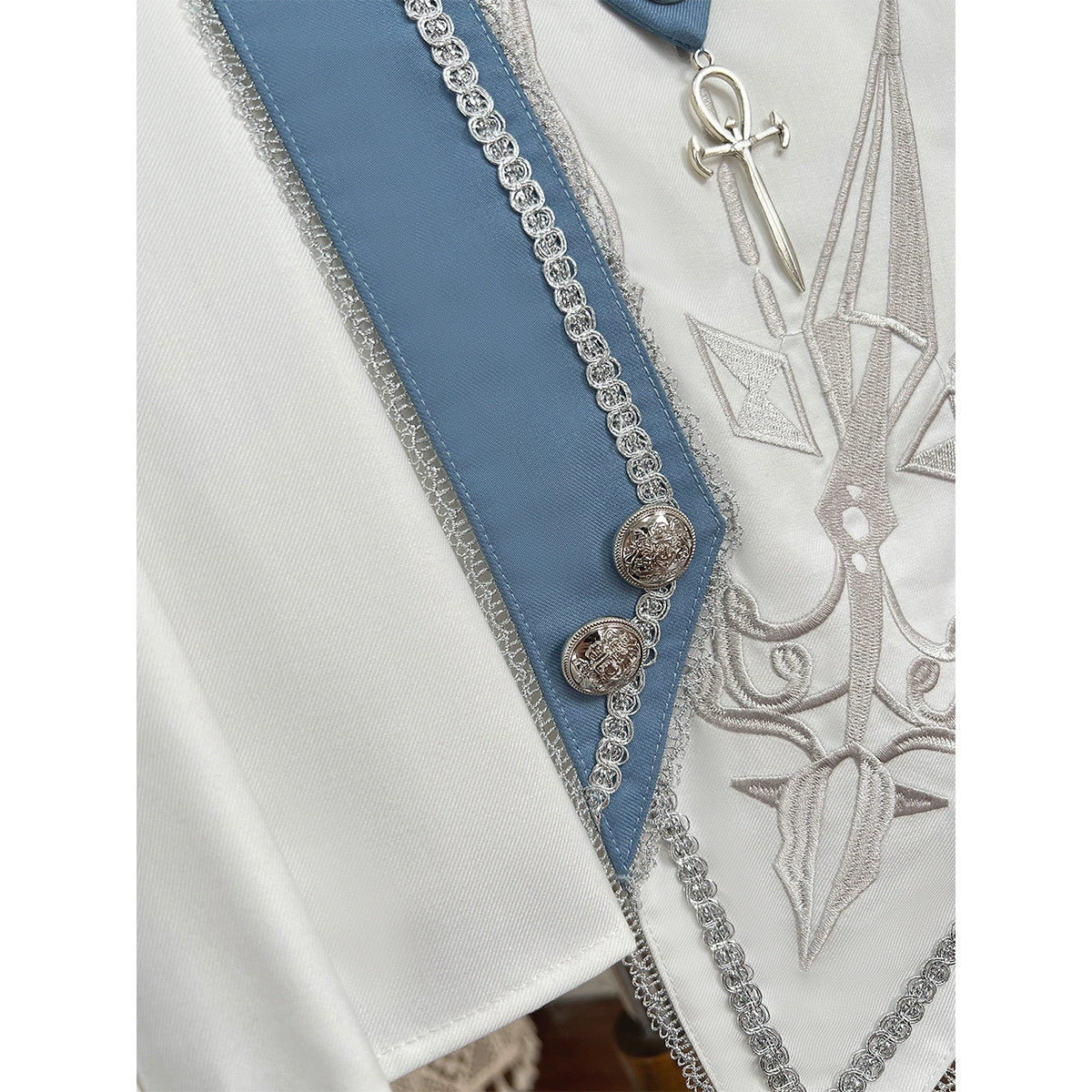 Designer's Gift - Luminous Cavalier - Military Lolita Skirt Set Long-Sleeved Shirt