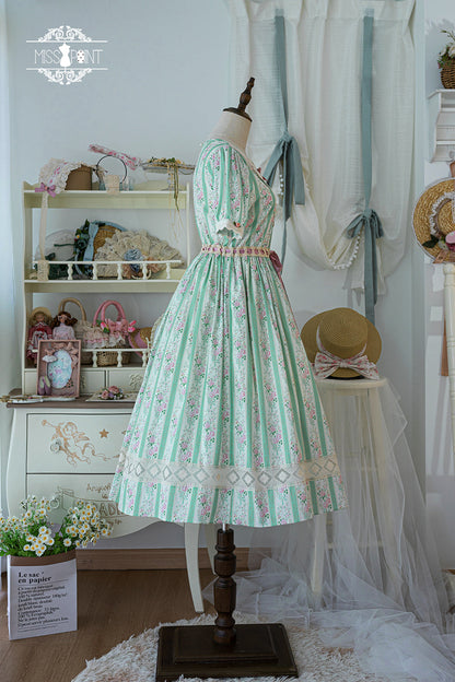 Miss Point - Happy Summer Elegant Lolita Floral OP Dress