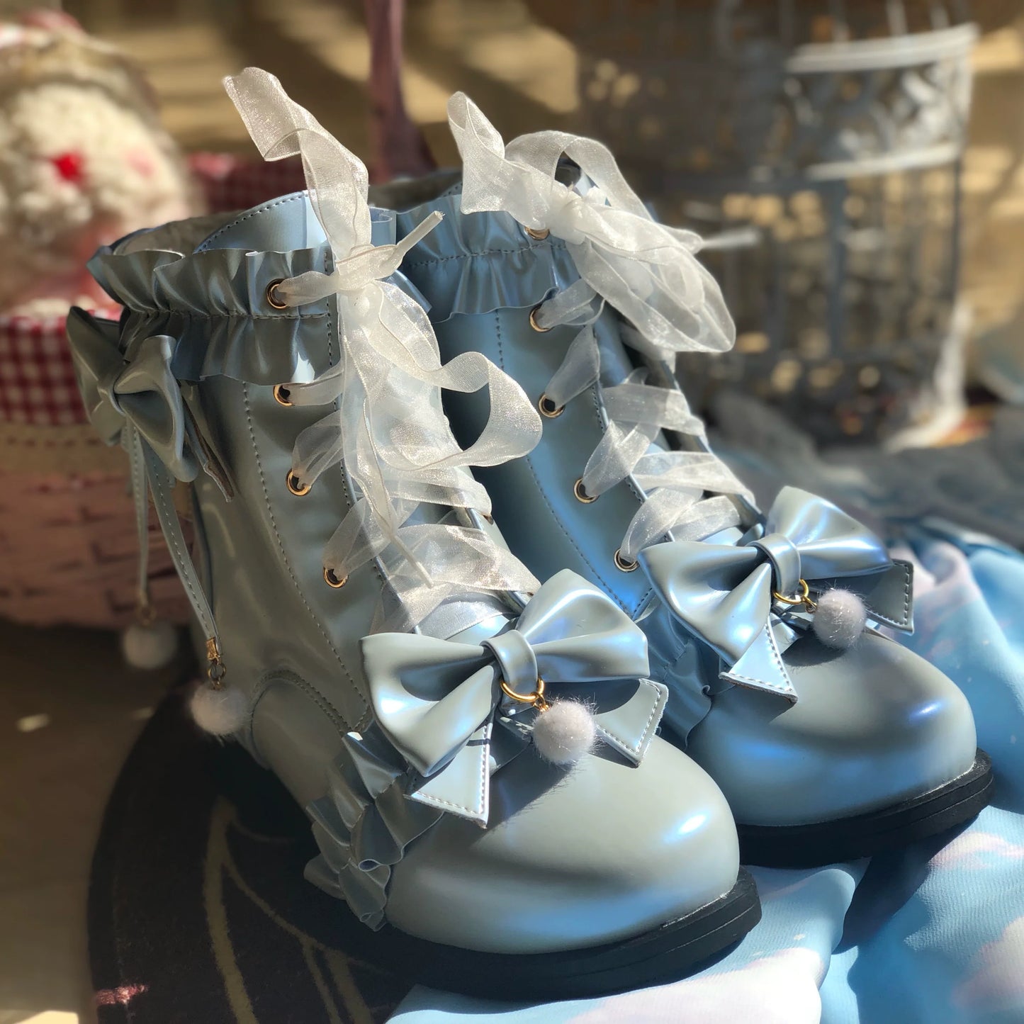 Fairy Godmother - Enthusiastic Ideation - Elegant Lolita Shoes Fleeced Short Martin Boots