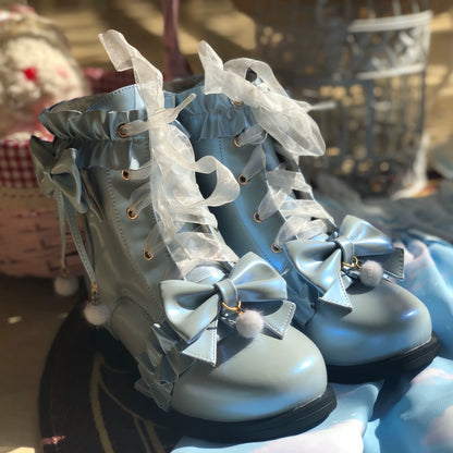 Fairy Godmother - Enthusiastic Ideation - Elegant Lolita Shoes Fleeced Short Martin Boots