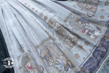 Miss Point - Demon Hunting Notes - Fishbone Gothic Lolita Skirt