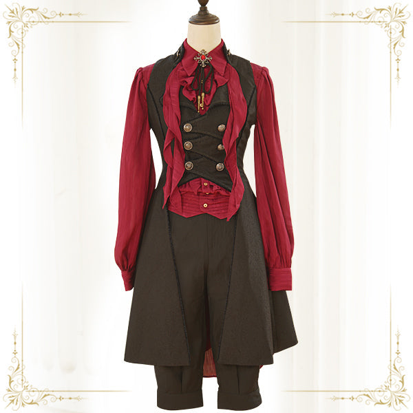 Immortal Thorn - Immortal Moon Night Song - Ouji Lolita Swallow-tailed Blouse
