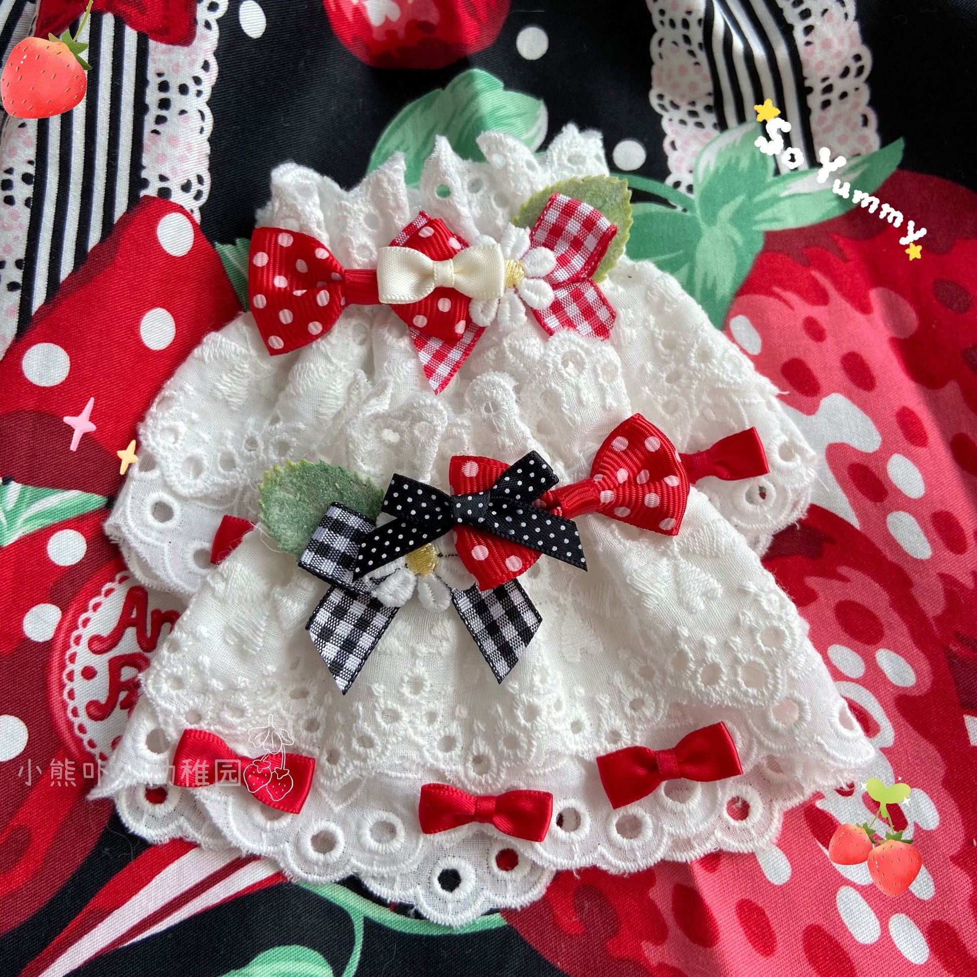 Bear Doll - Original Cute Lolita Bow Cuffs