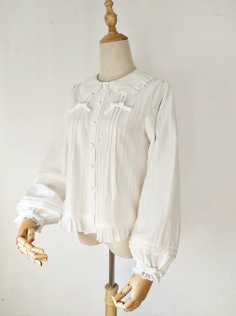 Youlan Lane - Cotton Sweet Lolita Blouse, Single / Fleece Lined Version