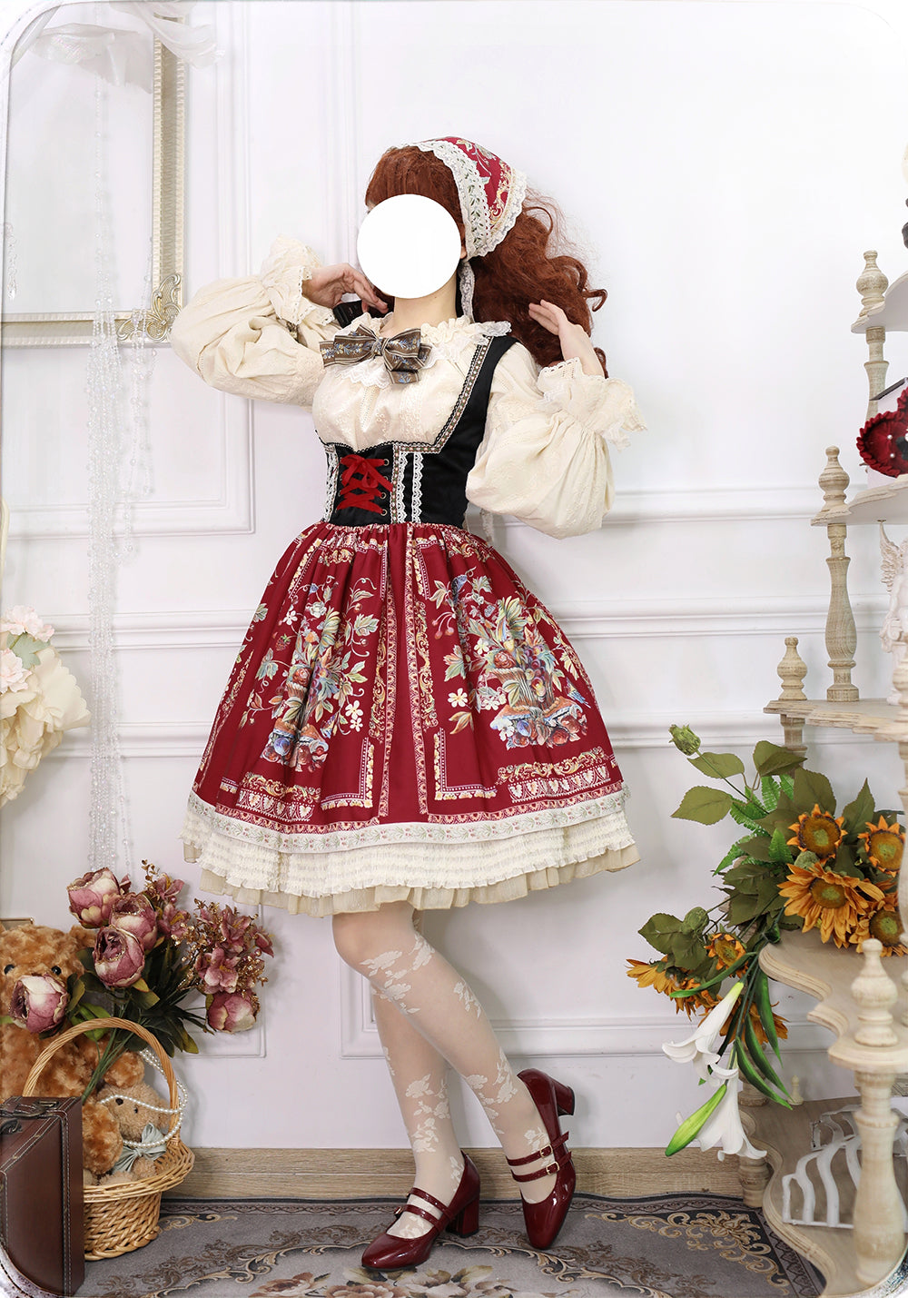 Miss Point - Praise of Abundance - Bavarian Velvet Lolita Jumper Dress