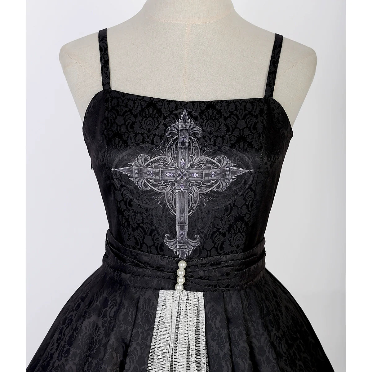Cornfield Lolita - Silent Church - Gothic Lolita JSK Dress Printed Dress Thin Shawl Set