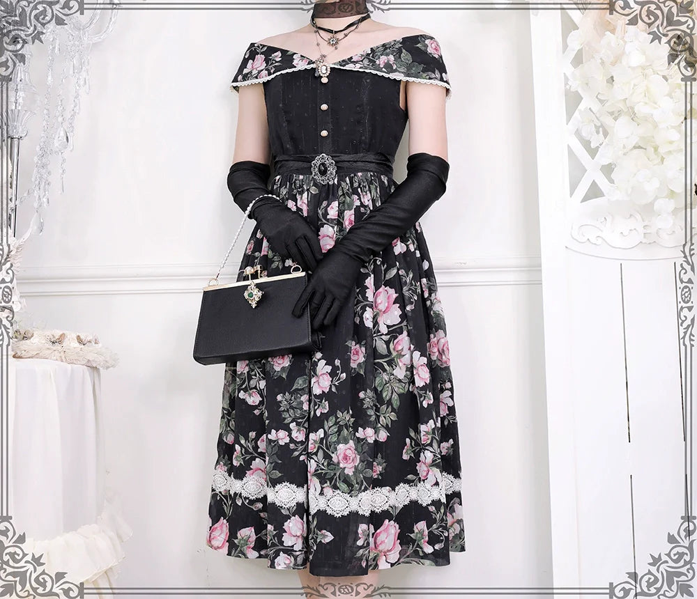 Miss Point - French Rose - Elegant Lolita JSK Dress