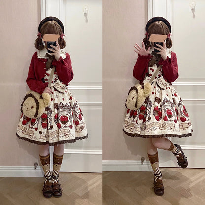 Yukines Box - Kawaii Lolita Chocolate Color Cotton Socks